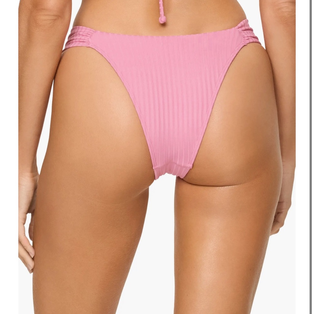 L*Space Bikini Set 💖 Pink Ribbed Effie Top & Dolce Bottom Bitsy Size M NWT - Picture 8 of 12